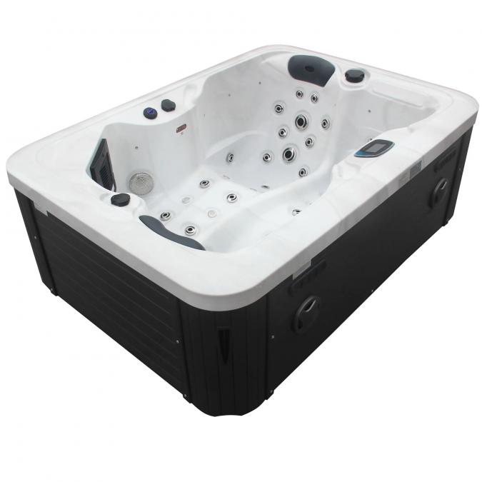 Outdoor 2-Seater Outdoor Hot Tub – 49 Jets, 3 kW Heater, Chromotherapy LEDs, Ozone & Bluetooth