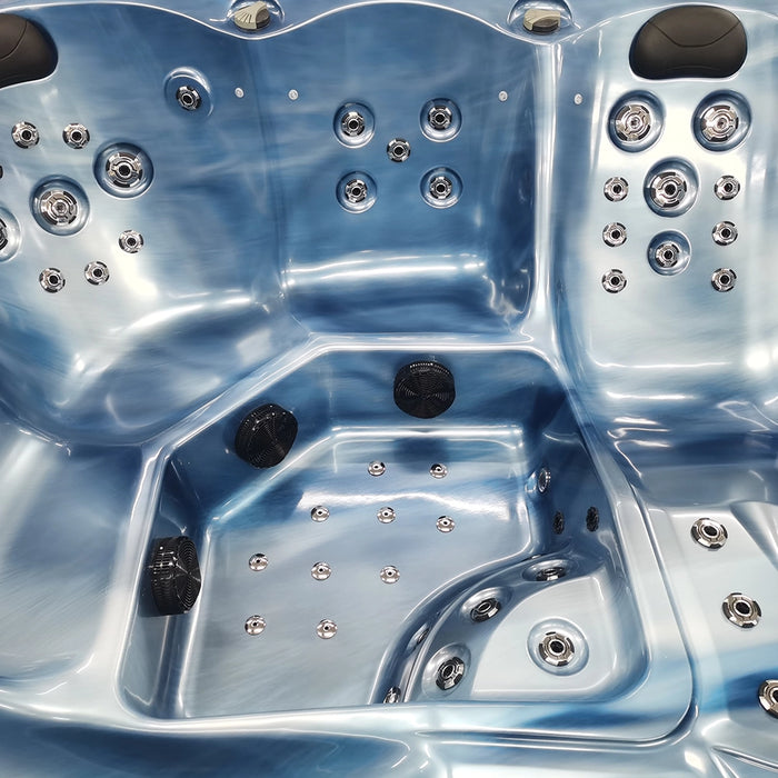Outdoor 5-Seater Hot Tub – Midnight Opal Finish, 72 Jets, 3 kW Heater, Energy-Efficient LEDs & Audio