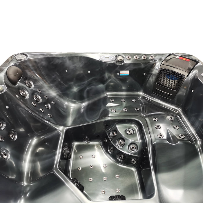 Outdoor 5-Seater Hot Tub – Midnight Opal Finish, 72 Jets, 3 kW Heater, Energy-Efficient LEDs & Audio
