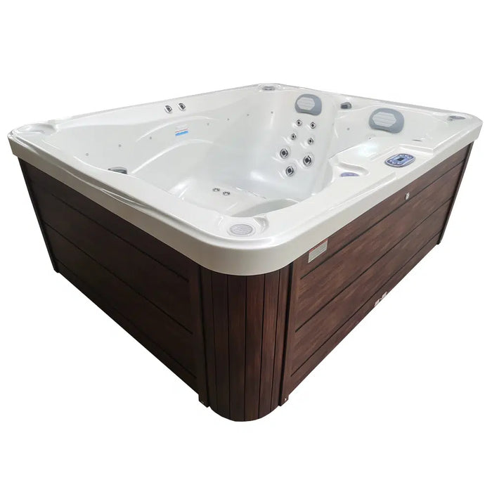 Outdoor 3–4-Seater Outdoor Hot Tub – 44 Jets, 3 kW Heater, Ozone, LEDs & Bluetooth