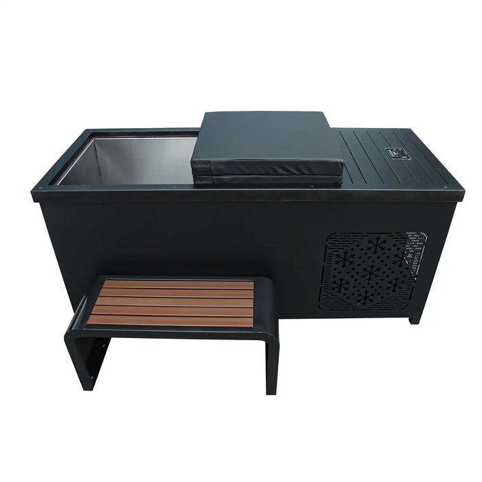 Outdoor Hot and Cold Plunge Tub Combo | Built-in-Chiller  – Black