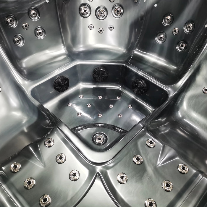 Outdoor 5-Seater Hot Tub – Midnight Opal Finish, 72 Jets, 3 kW Heater, Energy-Efficient LEDs & Audio