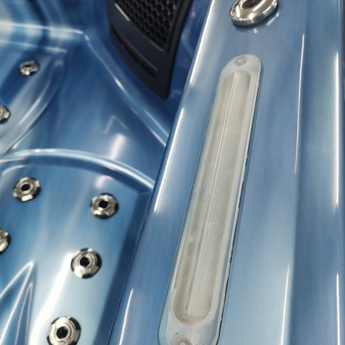 Outdoor 5-Seater Hot Tub – Midnight Opal Finish, 72 Jets, 3 kW Heater, Energy-Efficient LEDs & Audio