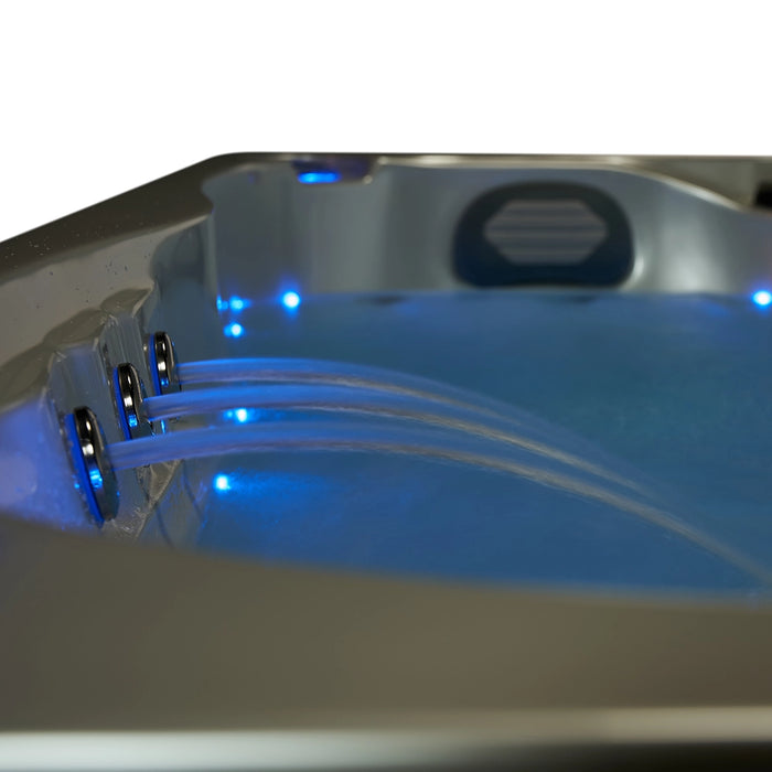 Outdoor 5-Seater Compact Hot Tub – 3 Recliners, 62 Jets & Bluetooth Audio