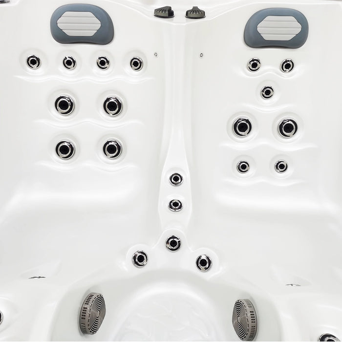 Outdoor 5-Seater Compact Hot Tub – 3 Recliners, 62 Jets & Bluetooth Audio