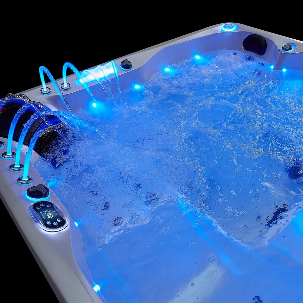 Why Not Try Our Spacious  White Pearlescent 5 Seater Hot Tub