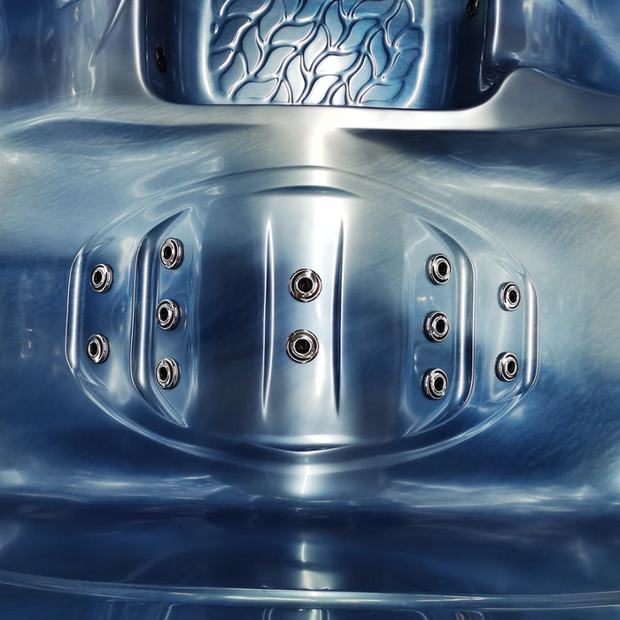 Outdoor 3–4-Seater Small Hot Tub – Ocean Wave Finish, 44 Jets, 3 kW Heater & LEDs