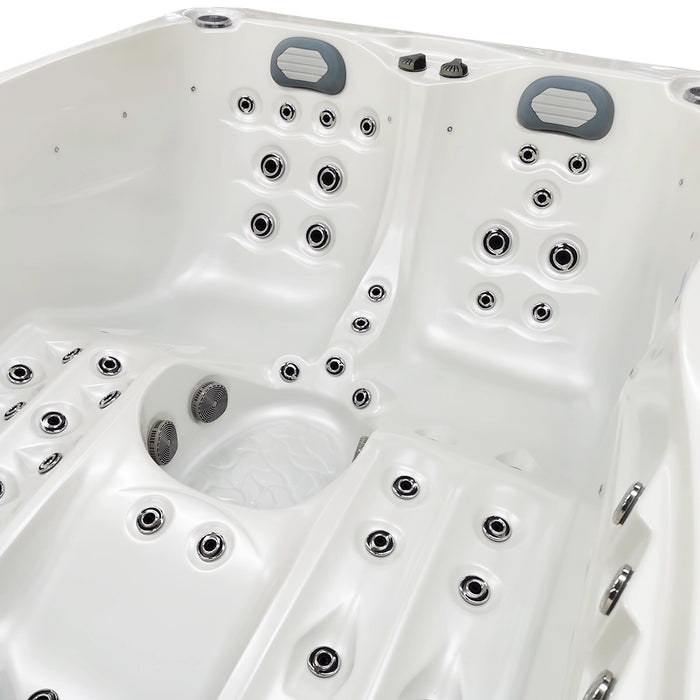 Outdoor 5-Seater Compact Hot Tub – 3 Recliners, 62 Jets & Bluetooth Audio