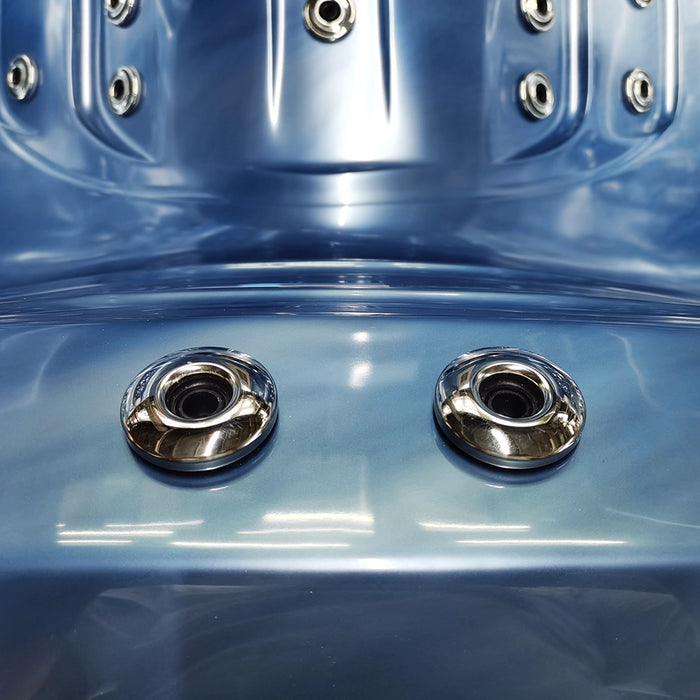 Outdoor 3–4-Seater Small Hot Tub – Ocean Wave Finish, 44 Jets, 3 kW Heater & LEDs