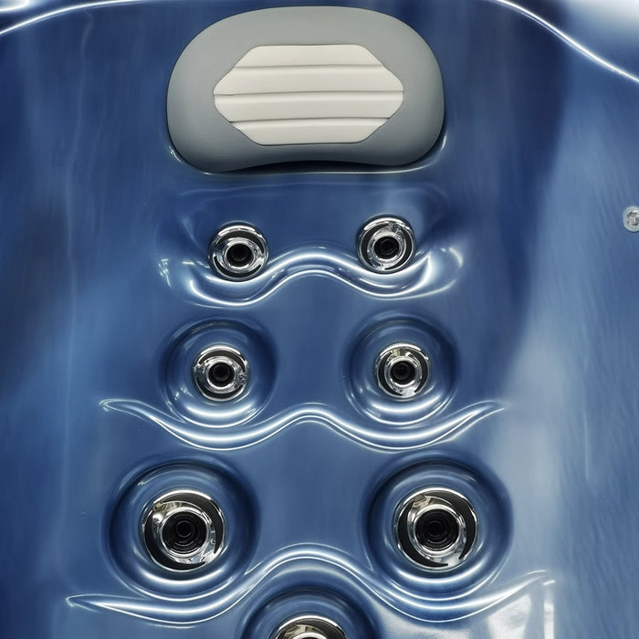 Outdoor 3–4-Seater Small Hot Tub – Ocean Wave Finish, 44 Jets, 3 kW Heater & LEDs