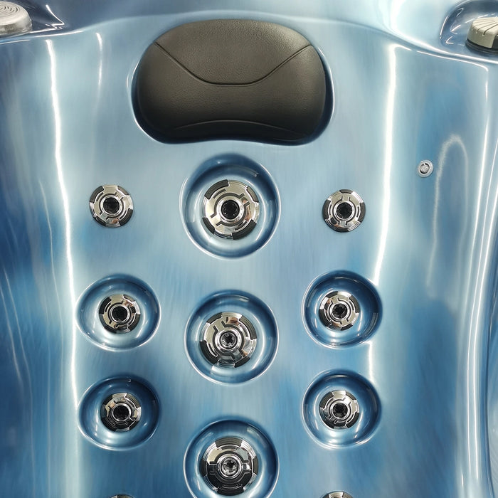 Outdoor 5-Seater Hot Tub – Midnight Opal Finish, 72 Jets, 3 kW Heater, Energy-Efficient LEDs & Audio