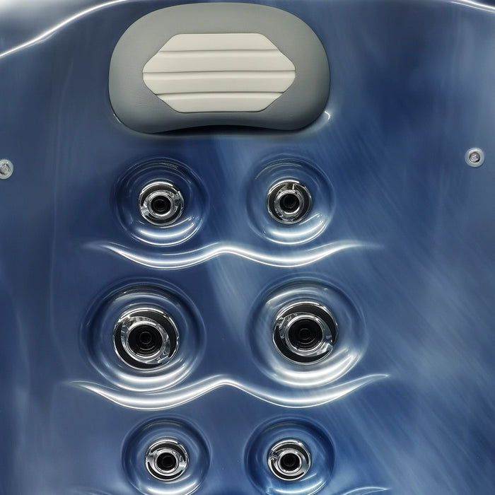 Outdoor 3–4-Seater Small Hot Tub – Ocean Wave Finish, 44 Jets, 3 kW Heater & LEDs