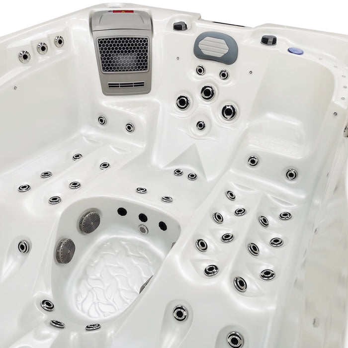 Outdoor 5-Seater Compact Hot Tub – 3 Recliners, 62 Jets & Bluetooth Audio