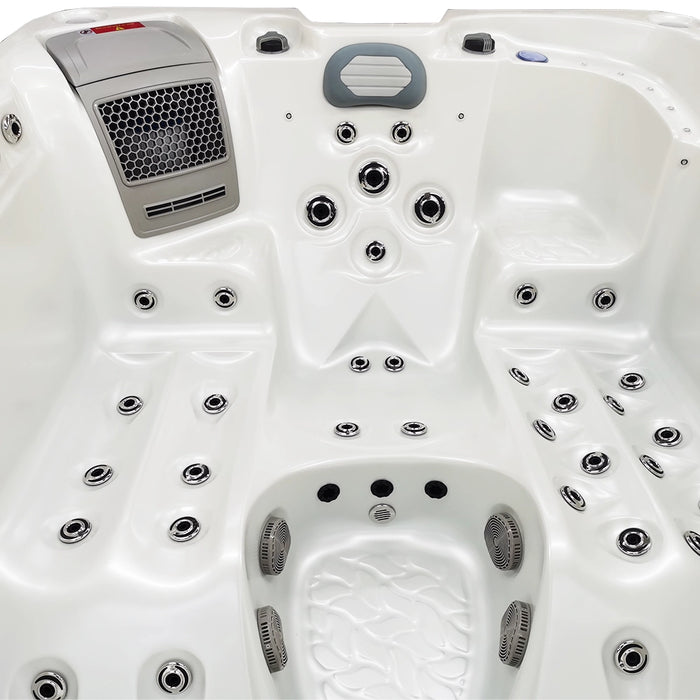 Outdoor 5-Seater Compact Hot Tub – 3 Recliners, 62 Jets & Bluetooth Audio