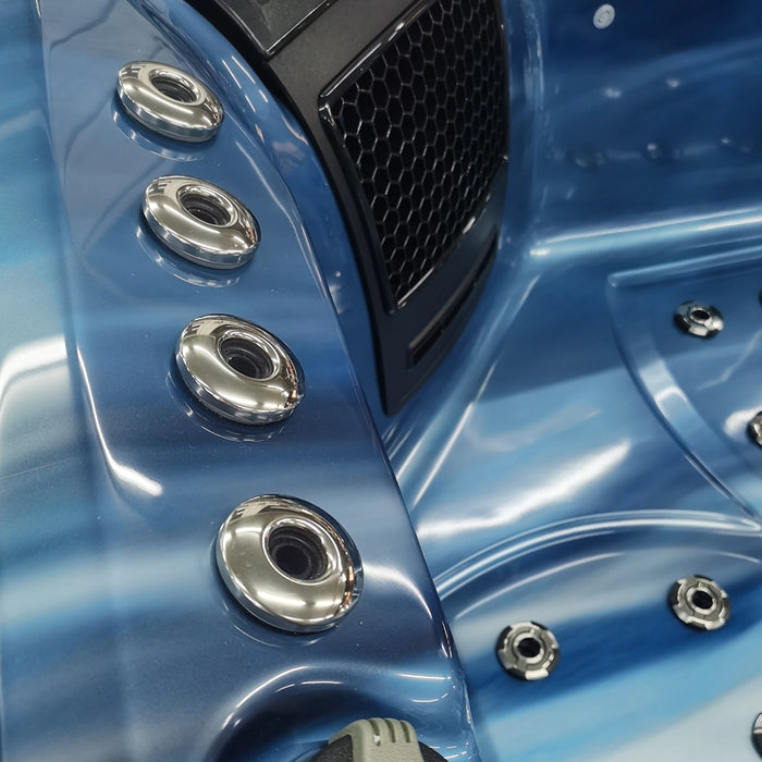 Outdoor 5-Seater Hot Tub – Midnight Opal Finish, 72 Jets, 3 kW Heater, Energy-Efficient LEDs & Audio