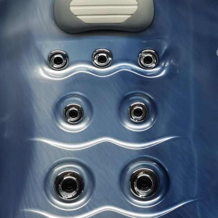 Outdoor 3–4-Seater Small Hot Tub – Ocean Wave Finish, 44 Jets, 3 kW Heater & LEDs