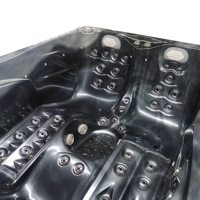 Outdoor 5-Seater Hot Tub – 3 Recliners, Midnight Opal Finish & Bluetooth Audio