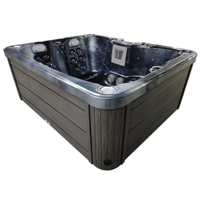Outdoor 3–4-Seater Corner Hot Tub – Midnight Opal Finish, 44 Jets, 3 kW Heater & LEDs