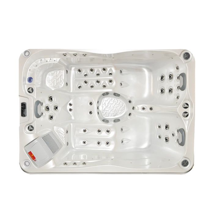 The Aurelian King | Outdoor 5-Person Hot Tub | 3 Recliners