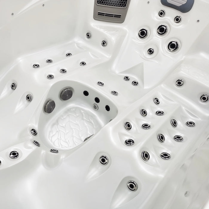 Outdoor 5-Seater Compact Hot Tub – 3 Recliners, 62 Jets & Bluetooth Audio