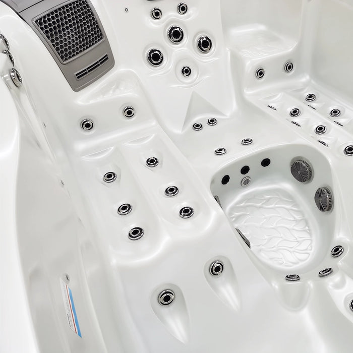 Outdoor 5-Seater Compact Hot Tub – 3 Recliners, 62 Jets & Bluetooth Audio