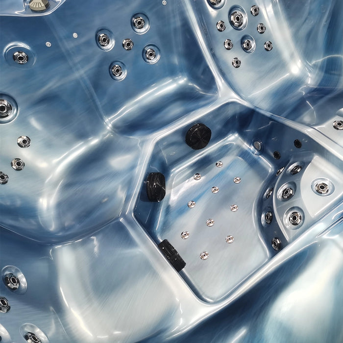 Outdoor 5-Seater Hot Tub – Midnight Opal Finish, 72 Jets, 3 kW Heater, Energy-Efficient LEDs & Audio