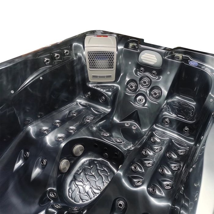 Outdoor 5-Seater Hot Tub – 3 Recliners, Midnight Opal Finish & Bluetooth Audio