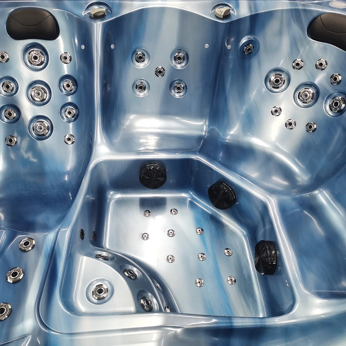 Outdoor 5-Seater Hot Tub – Midnight Opal Finish, 72 Jets, 3 kW Heater, Energy-Efficient LEDs & Audio