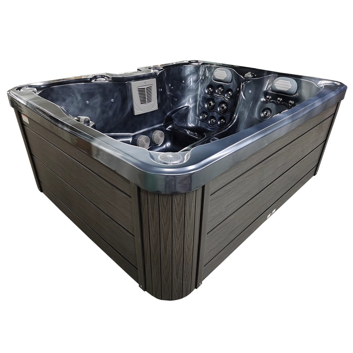 Outdoor 3–4-Seater Corner Hot Tub – Midnight Opal Finish, 44 Jets, 3 kW Heater & LEDs