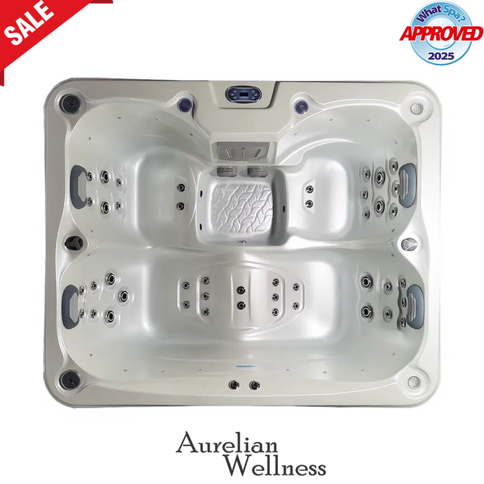 Outdoor 3–4-Seater Outdoor Hot Tub – 44 Jets, 3 kW Heater, Ozone, LEDs & Bluetooth