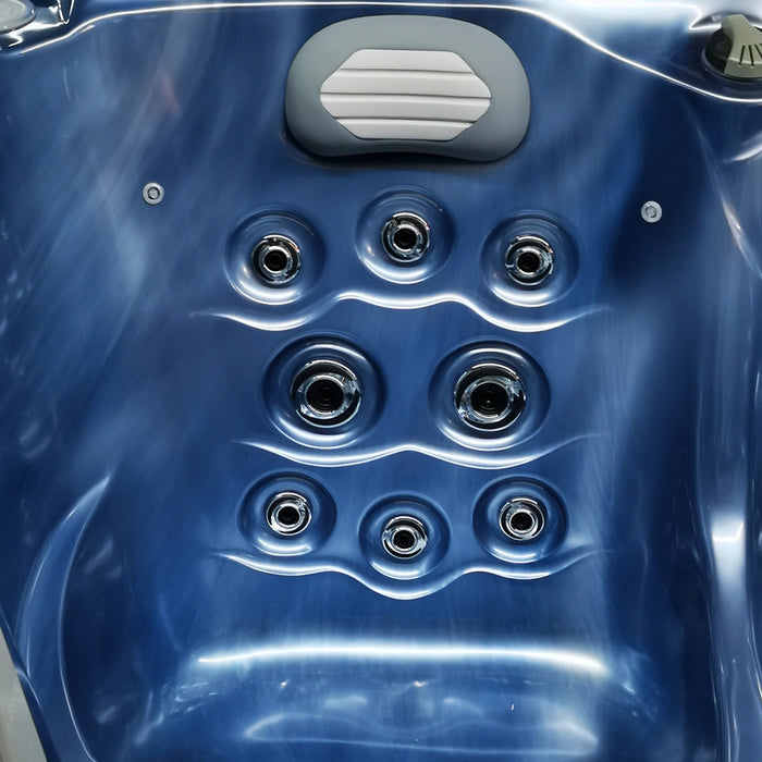 Outdoor 3–4-Seater Small Hot Tub – Ocean Wave Finish, 44 Jets, 3 kW Heater & LEDs