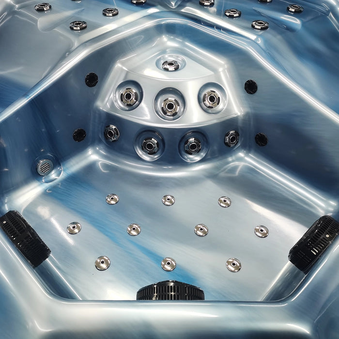 Outdoor 5-Seater Hot Tub – Midnight Opal Finish, 72 Jets, 3 kW Heater, Energy-Efficient LEDs & Audio