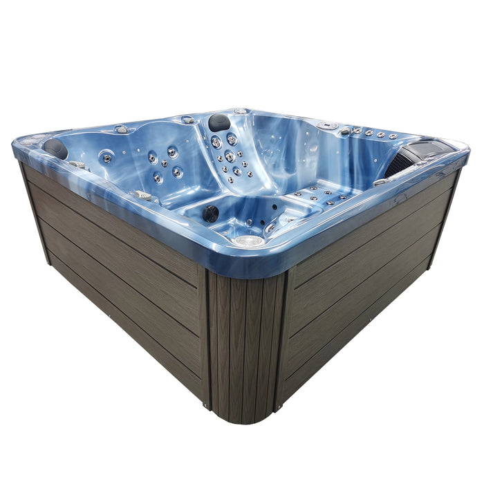 Outdoor 5-Seater Hot Tub – Midnight Opal Finish, 72 Jets, 3 kW Heater, Energy-Efficient LEDs & Audio