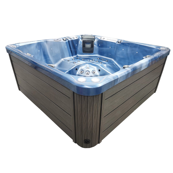 Outdoor 5-Seater Hot Tub – Midnight Opal Finish, 72 Jets, 3 kW Heater, Energy-Efficient LEDs & Audio