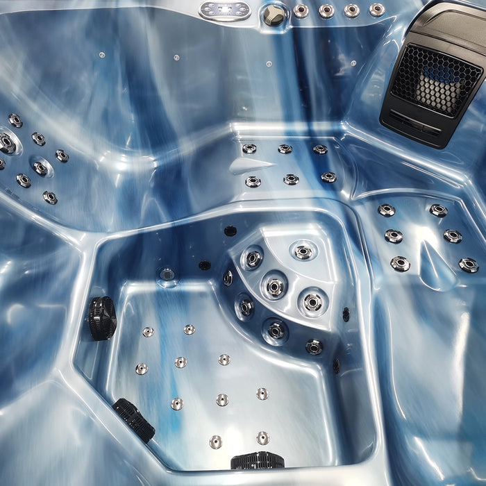 Outdoor 5-Seater Hot Tub – Midnight Opal Finish, 72 Jets, 3 kW Heater, Energy-Efficient LEDs & Audio