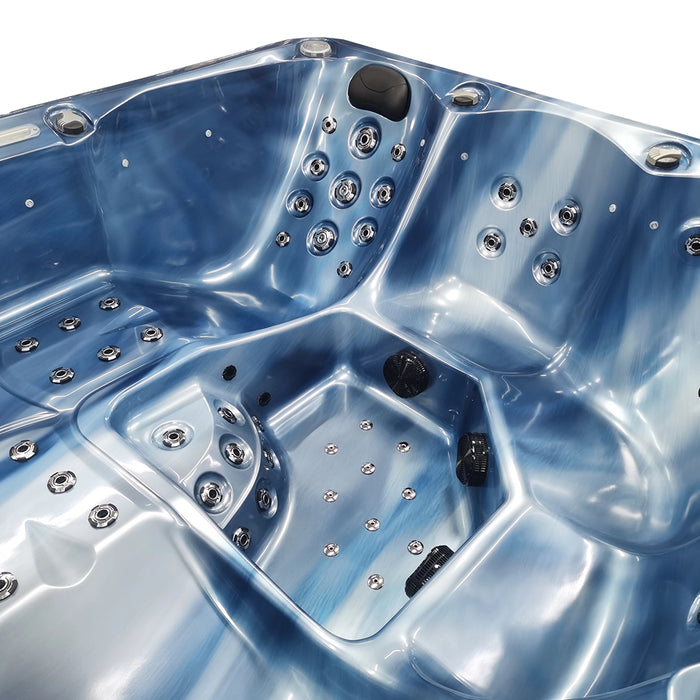 Outdoor 5-Seater Hot Tub – Midnight Opal Finish, 72 Jets, 3 kW Heater, Energy-Efficient LEDs & Audio