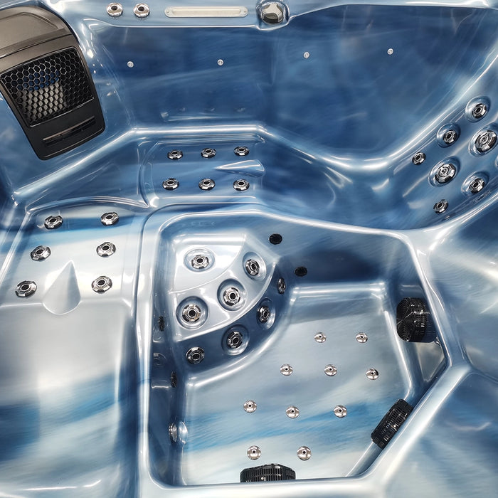 Outdoor 5-Seater Hot Tub – Midnight Opal Finish, 72 Jets, 3 kW Heater, Energy-Efficient LEDs & Audio