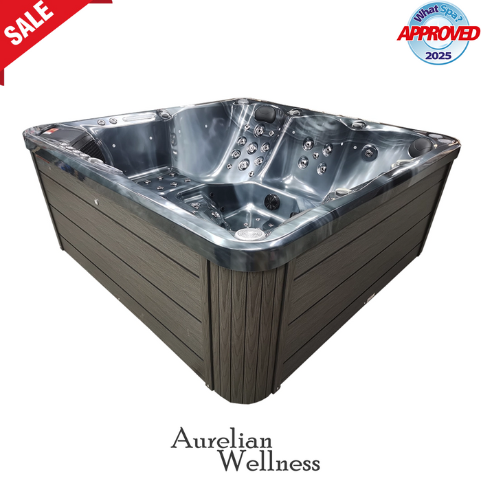 Outdoor 5-Seater Hot Tub – Midnight Opal Finish, 72 Jets, 3 kW Heater, Energy-Efficient LEDs & Audio