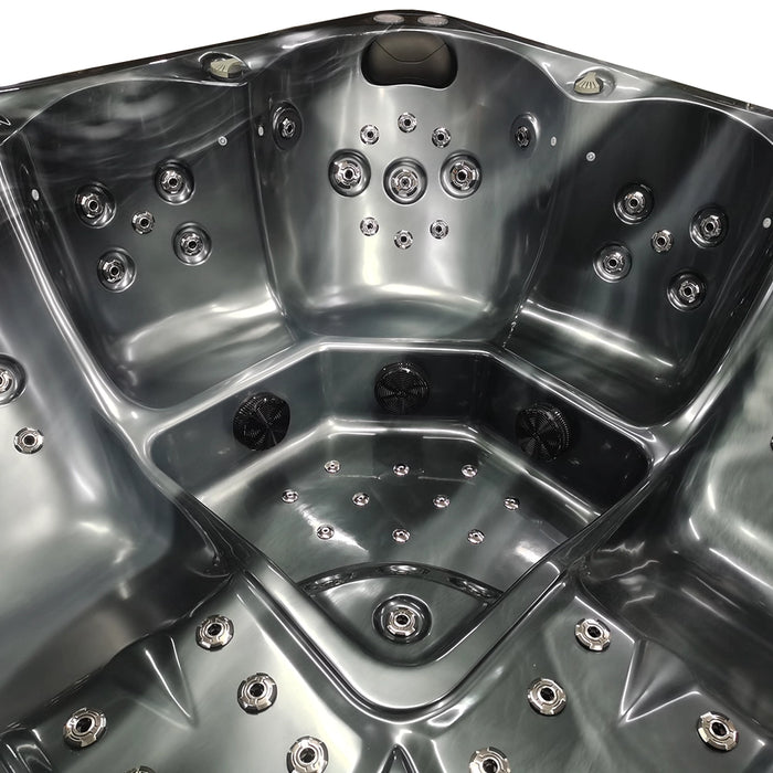 Outdoor 5-Seater Hot Tub – Midnight Opal Finish, 72 Jets, 3 kW Heater, Energy-Efficient LEDs & Audio