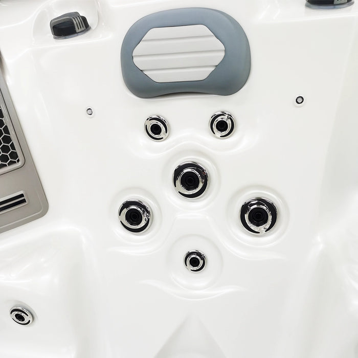 Outdoor 5-Seater Compact Hot Tub – 3 Recliners, 62 Jets & Bluetooth Audio