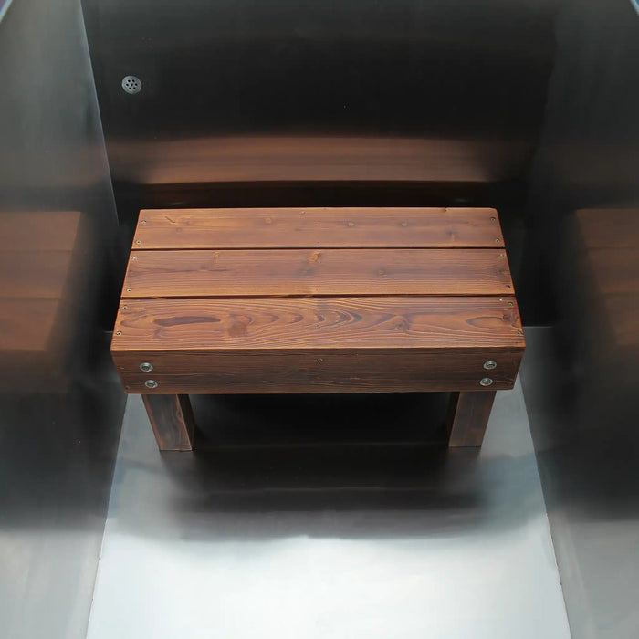 Outdoor Hot and Cold Plunge Tub Combo | Built-in-Chiller   – Brown