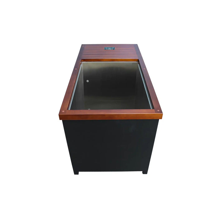 Outdoor Hot and Cold Plunge Tub Combo | Built-in-Chiller   – Brown