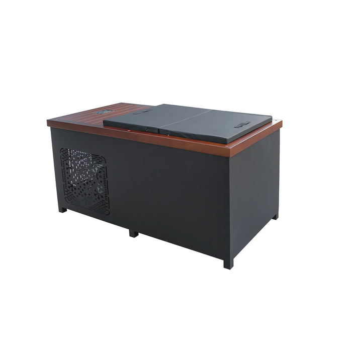 Outdoor Hot and Cold Plunge Tub Combo | Built-in-Chiller   – Brown