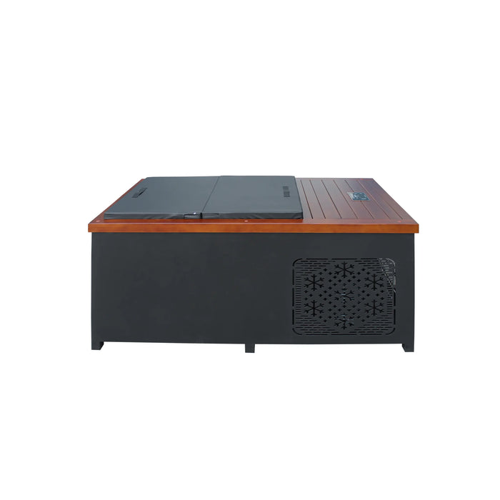 Outdoor Hot and Cold Plunge Tub Combo | Built-in-Chiller   – Brown