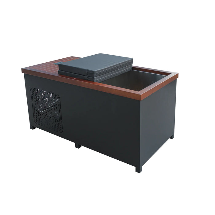 Outdoor Hot and Cold Plunge Tub Combo | Built-in-Chiller   – Brown