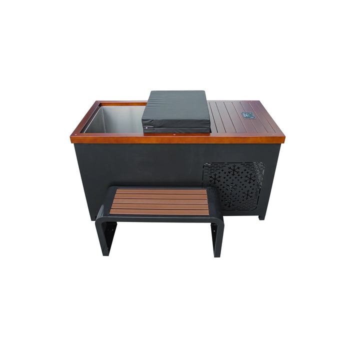 Outdoor Hot and Cold Plunge Tub Combo | Built-in-Chiller   – Brown