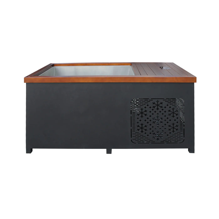Outdoor Hot and Cold Plunge Tub Combo | Built-in-Chiller   – Brown