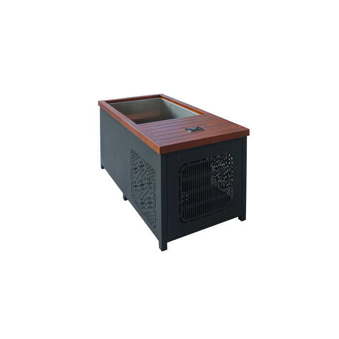 Outdoor Hot and Cold Plunge Tub Combo | Built-in-Chiller   – Brown