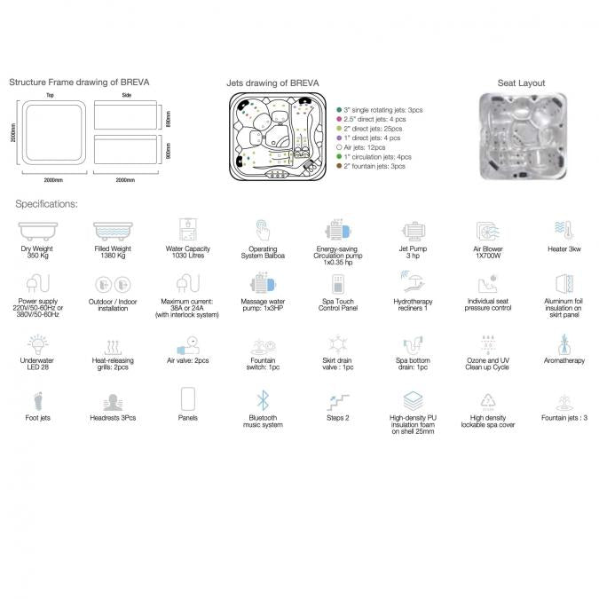 Jaquar Breva Spa | Hot Tub 5 Seater
